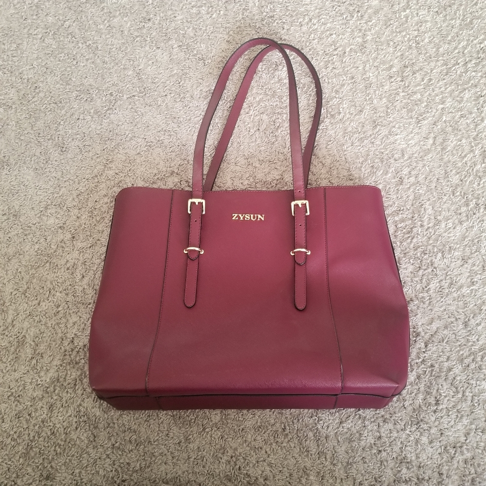 Burgundy Tote Bag